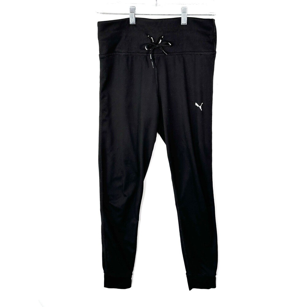 Puma Pants Womens S Small Black Joggers Workout Athletic Casual Ladies EUC